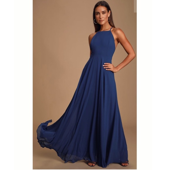 Lulu's Dresses & Skirts - Mythical Kind of Love Navy Blue Maxi Dress Lulu's Dresses & Skirts - Mythical Kind of Love Navy Blue Maxi Dress